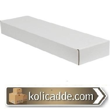Kilitli Beyaz Karton Kutu 43.5x15x7 cm